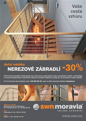 Slevová akce na nerezové zábradlí (klikněte pro zvětšení)