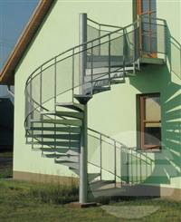 Vřetenové kovové schodiště SPIRAL